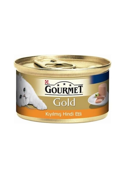 Gourmet Gold Kıyılmış Hindi Etli Konserve Yetişkin Kedi Maması 85 G