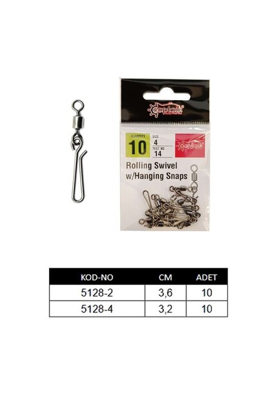 Captain 5128 Speed Sahte Balık Klipsi 10lu Paket Black Nikel