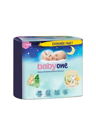 Babyone Gece Bebek Bezi 4 Numara Maxi Ekonomik Paket 28 Adet