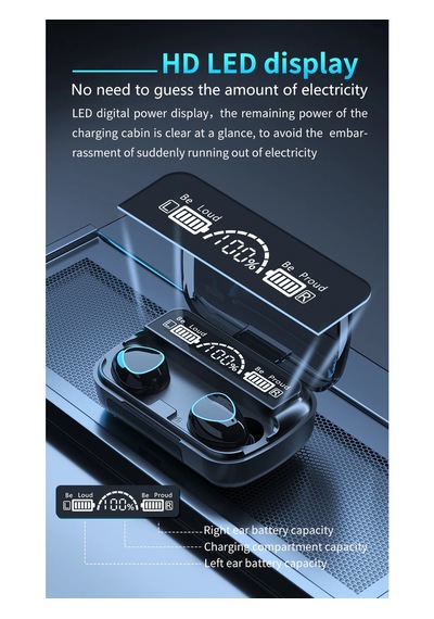 Abatech M10 Bluetooth 5.1 Led Ekranlı Kulak İçi Kulaklık