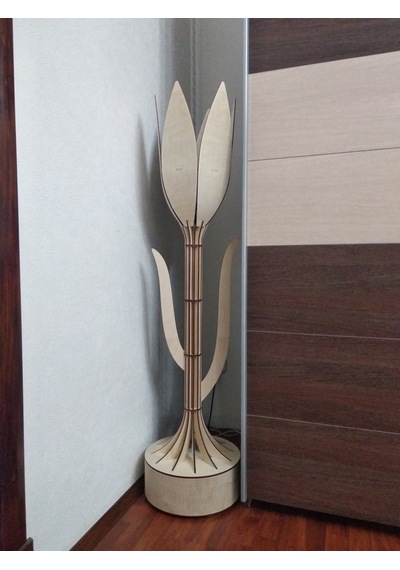 Ahşap Lale Model Lambader