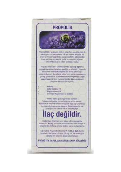 Sepe Natural Propolis Sıvı Ekstresi Alkol Bazlı Damla 25 ML