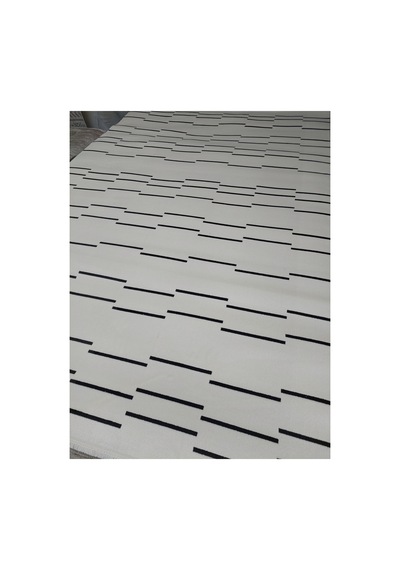 Black Serisi 200x290 6m2 Akrilik Dokuma Halı Krem Siyah