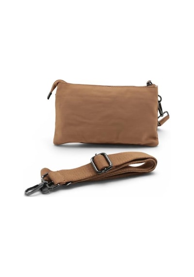 Baginn Paraşüt Kumaş Mini Çapraz Askılı Kadın Telefon Çantası Yağmur Geçirmez El Askılı Çanta 20 12 Cm Karamel