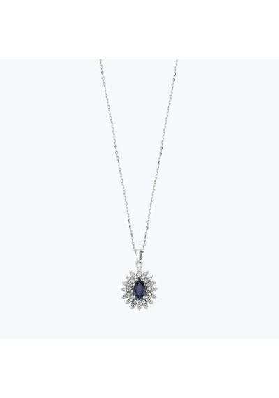 Altınbaş Pırlanta Safir Damla Kolye Erm986s-14k