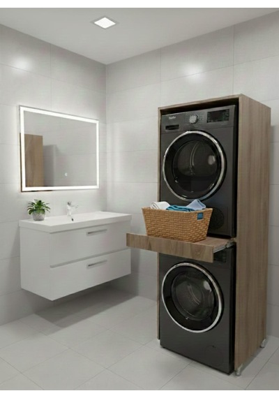 Çamaşır Ve Kurutma Makinesi Dolabı 1. Sınıf Mdf Renk Ceviz Ceviz Çamaşır Ve Kurutma Makinesi Dolabı 1. Sınıf Mdf Renk Ceviz Ceviz