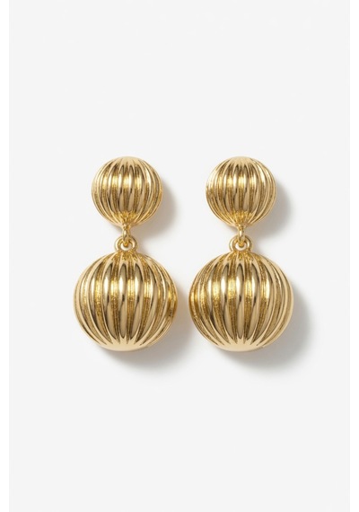 Çelik Gold Renk Vintage Model Kadın Küpe
