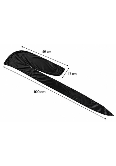 Purplejam Siyah Durag Ayarlanabilir Premium Unisex Bandana