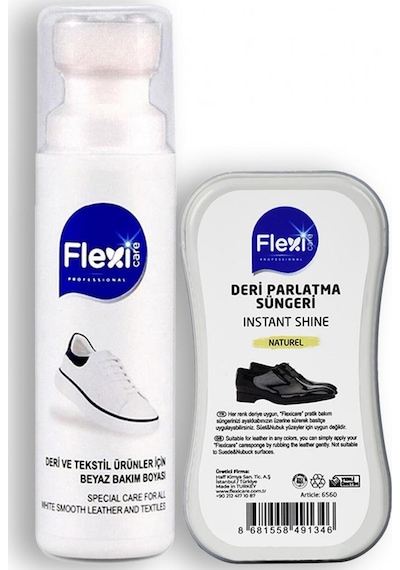 Flexi Care Flexi 656070 Deri Parlatma Sünger & Beyaz Beyaz Bakım Malzemeleri 001