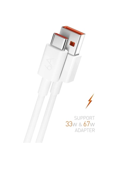 Powerway Usb / Type-c Şarj Kablosu 6a 1mt 67w & 120w