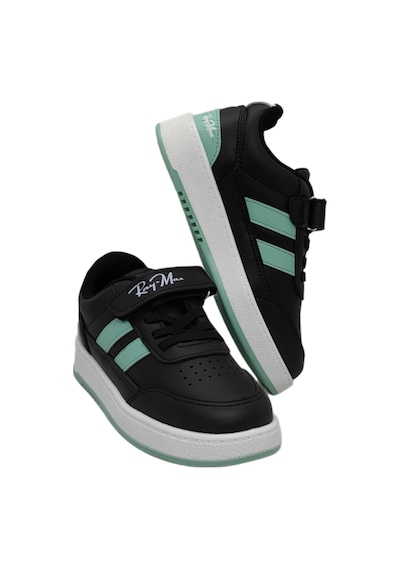 Raymax 0046 Filet Cırtlı Numara 35 Çocuk Sneaker Ayakkabı Siyah - Su Yeşili