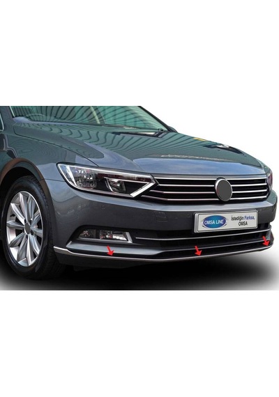Omsa Vw Passat B8 Krom Ön Tampon Çıtası 3 Parça 2015-2019 Arası
