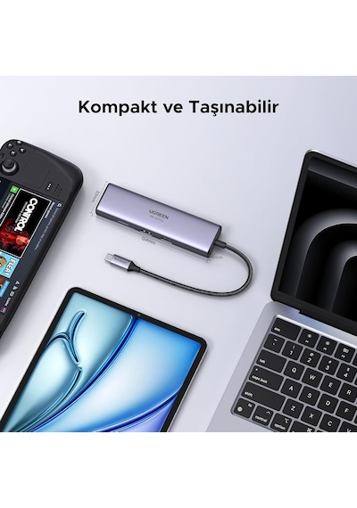 Usb C Hub 4k 60hz Hdmı Hdr 1gbps Ethernet 100w Pd, Sd/microsd, Macbook Air/pro, İpad İçin 2 Usb 3.0 Uyumlu