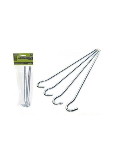 Summit 23cm/6mm Kuvvetli Çelik Çadır Kazığı 4'lü Paket Siyah