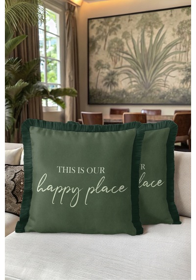 This Is Our Happy Place Yazılı Dekoratif Saçaklı Yastık Kılıfı-haki Krem Gri Püsküllü Kırlent Kılıfı Derin Lagün Halo This Is Our Happy Place Yazılı Dekoratif Saçaklı Yastık Kılıfı-haki Krem Gri Püsküllü Kırlent Kılıfı Derin Lagün Halo