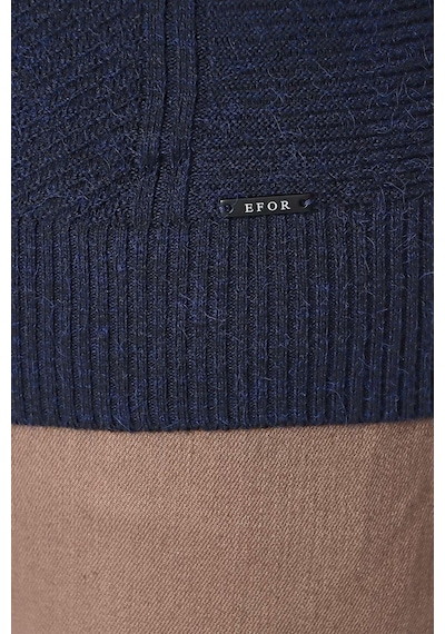 Efor Tr 847 Slim Fit Lacivert Klasik Triko Lacivert