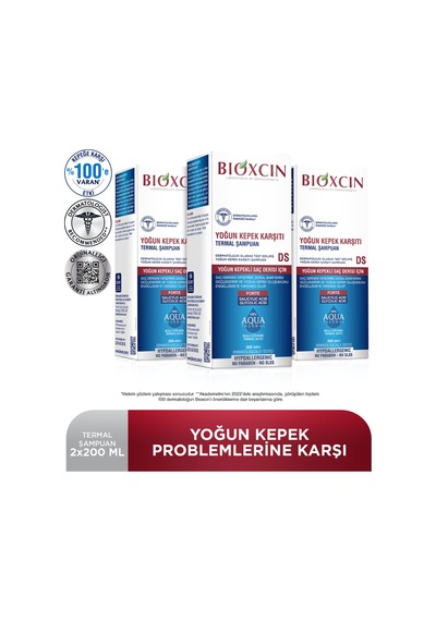 Aqua Thermal Ds Yoğun Kepeğe Karşı Etkili Şampuan 200 Ml 3 Lü Set
