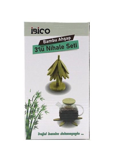 Standlı Ağaç Model 2pcs Ahşap Bambu Katlanır Nihale Yapraklı Çiçek Modeli Çap: 20cm 4741 Açık Mavi