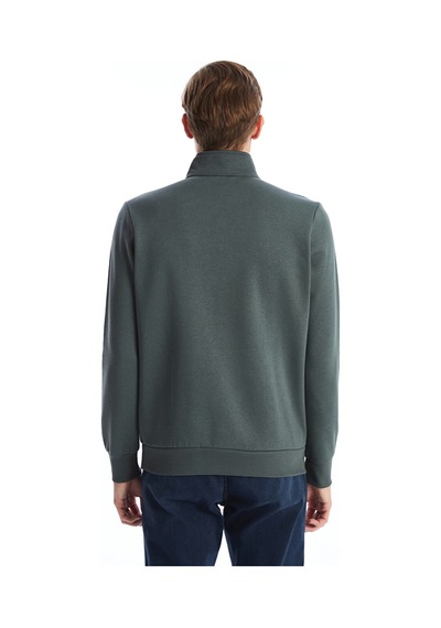 Lcwaıkıkı Classic Yeşil Dik Yaka Uzun Kollu Erkek Kalın Sweatshirt