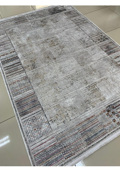Padişah Halı Evidence 37868 110 Serisi Viskon Akrilik Salon Oturma Yatak Odası Halısı Gri