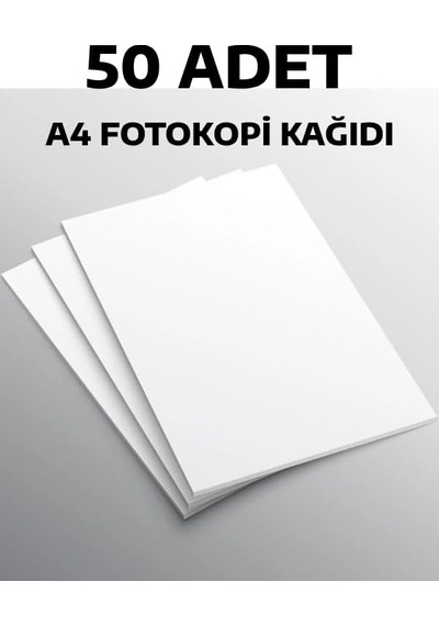 Nistabolje 50 Adet A4 Kağıt Fotokopi Kağıdı Genel
