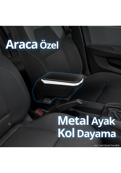 S-dizayn Renault Clio 5 Kol Dayama Kolçak Çelik Ayaklı Abs Gri 2019 Üzeri A+kalite