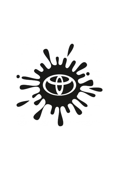 Toyota Boya Sıçraması Görünümü Araba Stickerı 15Cm 2 Adet