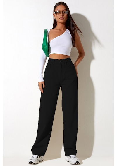 Madmext Mad Girls Siyah Palazzo Jean Mg1247-Siyah