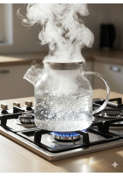 1800 Ml Metal Kapaklı Isıya Dayanıklı Cam Bitki Çayı Demliği Şeffaf