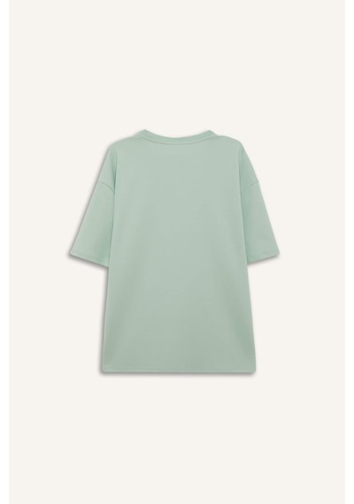 Defacto Oversize Geniş Kalıp Ütü Gerektirmeyen Bisiklet Yaka Kısa Kollu Basic Düz Ağır Kumaş Tişört X3926az25spgn1180 Yeşil Defacto Oversize Geniş Kalıp Ütü Gerektirmeyen Bisiklet Yaka Kısa Kollu Basic Düz Ağır Kumaş Tişört X3926az25spgn1180 Yeşil