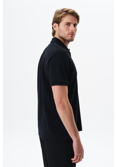 AR-MA Arma Erkek Basic Regular Fit % 100 Pamuk Pike Polo Yaka Tişört Y29374355702 Siyah