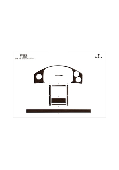 Isuzu Roybus C Konsol-torpido Kaplama 2007 7 Parça-koyu Meşe Seçenekler