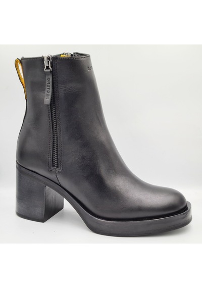 Greyder 35292 5k Siyah Hakiki Deri Kalın Topuklu 7cm Kadın Ankle Bot Siyah