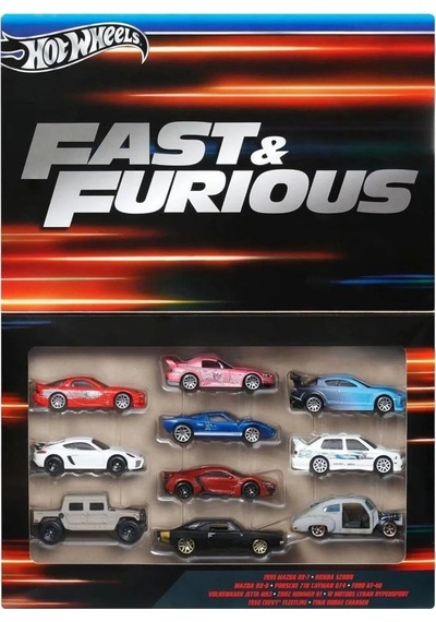Hot Wheels Hvx27 Fast And Furious 10-pack Siyah