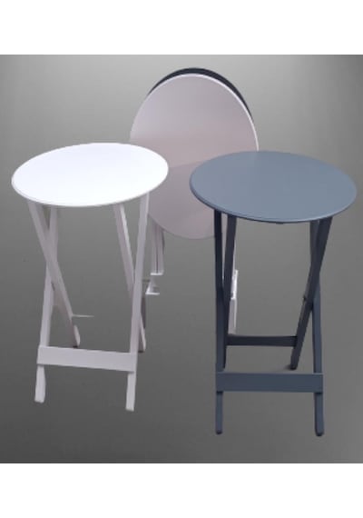 Çanta Zigon Sehpa Oval Model Dörtlü Ahşap Mdf Beyaz Ve Gri Renk Uyumu El Yapımı