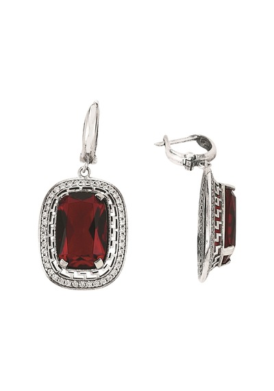 Kırmızı Taşlı Küpe N11.66421