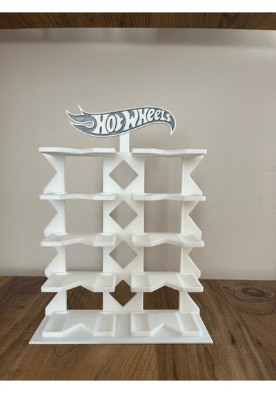 Hot Wheels Uyumlu 10 Araçlık Stand 1/64 Beyaz R3d-002-blk