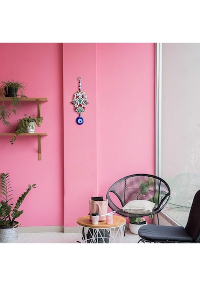 İlyasoğlu Hamsa Lazer Kesim Tahta Renkli Desenli Duvar Süsü Cam Nazarlık Sallantılı Tahta Model 2 26x10cm İlyasoğlu Hamsa Lazer Kesim Tahta Renkli Desenli Duvar Süsü Cam Nazarlık Sallantılı Tahta Model 2 26x10cm