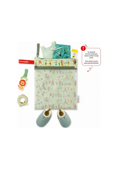 Minimono 2'li Islak & Kuru Çanta Seti Sıvı Geçirmez Pu İç Yüzey Büyük + Küçük Boy 2'li Set Karnaval