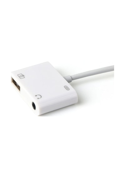 Apple Uyumlu iPhone Lightning 3.5 Mm Kulaklık Ve Usb 3.0 Kamera Hub Adaptör