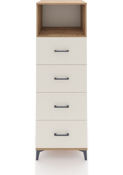 Kronos Dolap Tek Raflı 4 Çekmeceli 60x59x182 Çam-aytaşı Çam