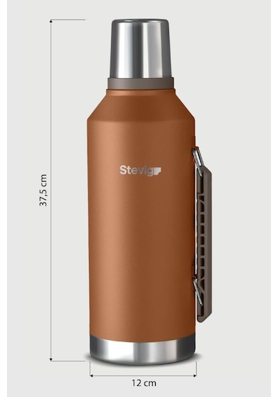 Stevig 1 Camper Klasik Kulplu Sızdırmaz Çelik Termos 2.2 Lt Autumn Leaf St-263 Turuncu