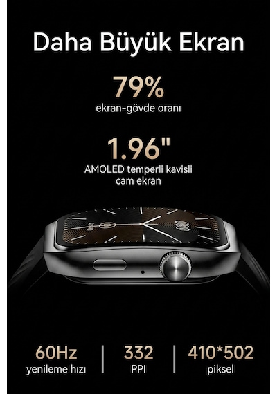 Qcy GS2 Ipx7 1.96" Amoled Hd Always-on Display Sesli Görüşme Akıllı Saat (Distribütör Garantili) Qcy GS2 Ipx7 1.96" Amoled Hd Always-on Display Sesli Görüşme Akıllı Saat (Distribütör Garantili)