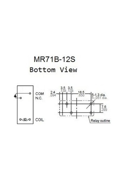 Mr71B-12S 4Pin'Li Röle Tek Kontak Normalde Kapalı 12Vdc 10A 6Adet