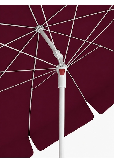 Bordo Plaj Şemsiyesi 200 Cm Çap /10 Telli, Polyester Kumaş Bordo