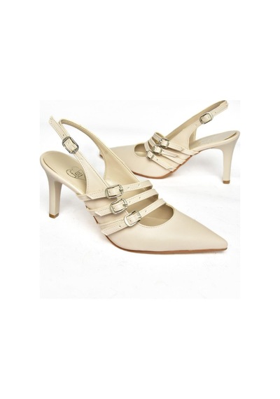 Fox Shoes R654218309 Bej İnce Topuklu Kadın Ayakkabı Bej