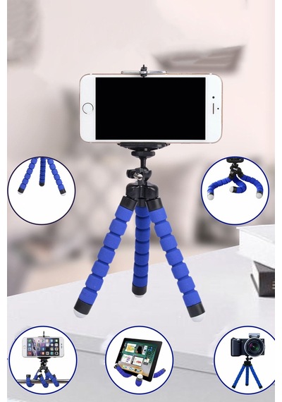 Sünger Ayaklı Akrobat Tripod 26 Cm Telefon Tutucu Tripod Tiktok Youtuber Yayıncı Çekim Ayağı