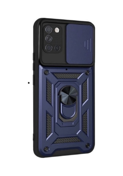 Smcase Samsung Galaxy Uyumlu A31 Kılıf Kamera Korumalı Yüzüklü Tank Pa