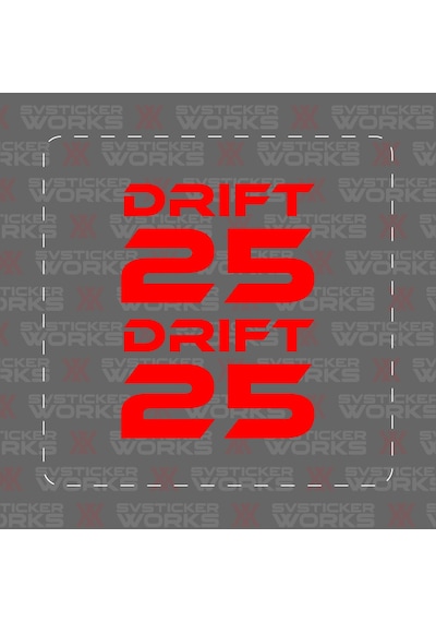 Mondial Drift L 25 Yan Grenaj Sticker Modeli Tarz Sticker Drıft 25