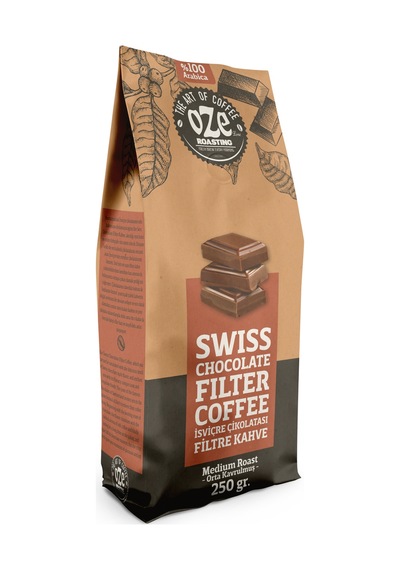 Oze Çikolata Aromalı Filtre Kahve 2 x 250 G Makine Kağıt Filtre Metal Filtre